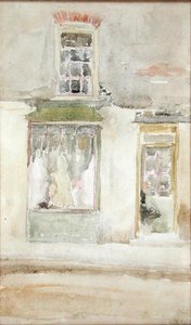 裁缝店，c.1897-98（纸上wc） 作者 詹姆斯·阿博特·麦克尼尔·惠斯勒