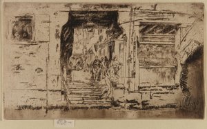 鱼店，威尼斯，1879-1880。 作者 詹姆斯·阿博特·麦克尼尔·惠斯勒