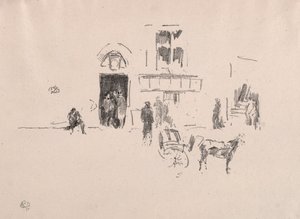 欢乐舞台门，1879年。 作者 詹姆斯·阿博特·麦克尼尔·惠斯勒