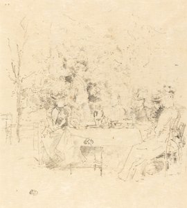 花园》，1891年。 作者 詹姆斯·阿博特·麦克尼尔·惠斯勒