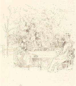 花园》，1891年。 作者 詹姆斯·阿博特·麦克尼尔·惠斯勒