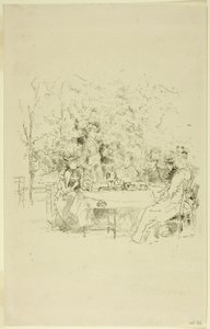 花园，1891年 作者 詹姆斯·阿博特·麦克尼尔·惠斯勒