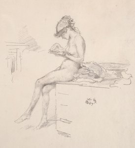 《小裸模特读》，1890年。