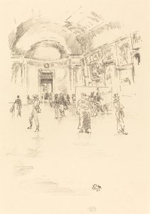 长廊，卢浮宫，1894年。 作者 詹姆斯·阿博特·麦克尼尔·惠斯勒