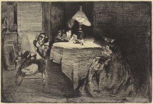 音乐室》，1858年。 作者 詹姆斯·阿博特·麦克尼尔·惠斯勒