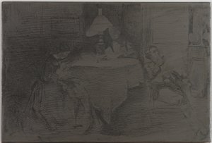 音乐室》，1858年。 作者 詹姆斯·阿博特·麦克尼尔·惠斯勒