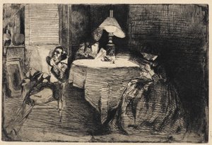 音乐室》，1858年。 作者 詹姆斯·阿博特·麦克尼尔·惠斯勒