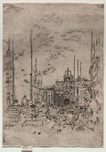 1880年的皮亚泽塔（Piazzetta）。 作者 詹姆斯·阿博特·麦克尼尔·惠斯勒