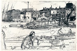 伦敦池，1859年，1904年 作者 詹姆斯·阿博特·麦克尼尔·惠斯勒