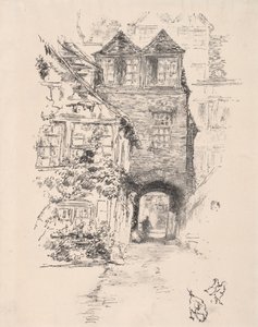 鲁昂的牧师之家，1894年。 作者 詹姆斯·阿博特·麦克尼尔·惠斯勒
