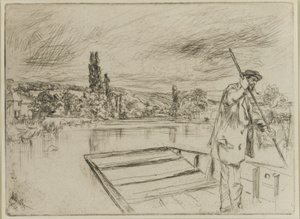 Punt，1861年（纸上蚀刻） 作者 詹姆斯·阿博特·麦克尼尔·惠斯勒