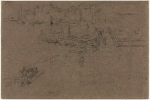 里瓦（Riva），威尼斯。 作者 詹姆斯·阿博特·麦克尼尔·惠斯勒