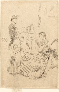 女裁缝，约1884-1886年。 作者 詹姆斯·阿博特·麦克尼尔·惠斯勒
