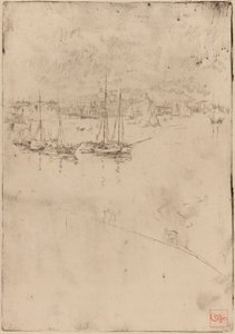蒸汽船，威尼斯，1879-1880。 作者 詹姆斯·阿博特·麦克尼尔·惠斯勒