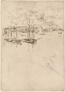 蒸汽船，威尼斯，1879年至1880年。 作者 詹姆斯·阿博特·麦克尼尔·惠斯勒