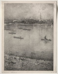 泰晤士河，1896年。 作者 詹姆斯·阿博特·麦克尼尔·惠斯勒