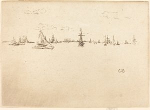 Turret-Ship, 1887年。 作者 詹姆斯·阿博特·麦克尼尔·惠斯勒
