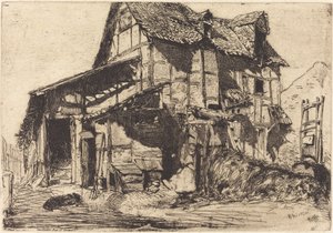 不安全的租房，1858年。 作者 詹姆斯·阿博特·麦克尼尔·惠斯勒