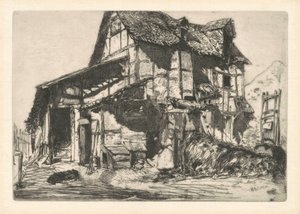 不安全的租房，1858年。 作者 詹姆斯·阿博特·麦克尼尔·惠斯勒