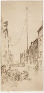 威尼斯人的桅杆，1879-1880。 作者 詹姆斯·阿博特·麦克尼尔·惠斯勒