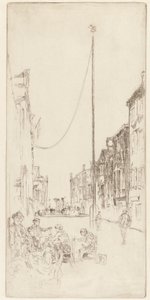 威尼斯人的桅杆，1879-1880。 作者 詹姆斯·阿博特·麦克尼尔·惠斯勒