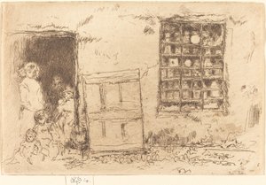 乡村糖果店，1887年。 作者 詹姆斯·阿博特·麦克尼尔·惠斯勒