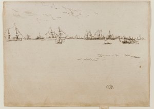 兵舰，1887年。 作者 詹姆斯·阿博特·麦克尼尔·惠斯勒