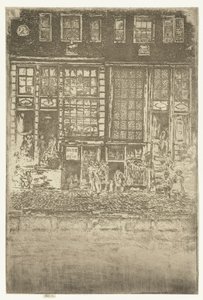阿姆斯特丹的两座运河房屋
刺绣窗帘 作者 詹姆斯·阿博特·麦克尼尔·惠斯勒