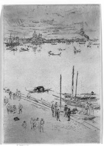 直立的威尼斯，1879-80 作者 詹姆斯·阿博特·麦克尼尔·惠斯勒