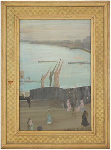 粉色和灰色的变化：切尔西，1871-1872。 作者 詹姆斯·阿博特·麦克尼尔·惠斯勒