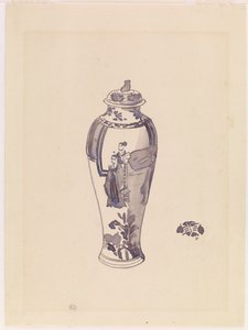 瓶身略微隆起的花瓶，1876-1878年。 作者 詹姆斯·阿博特·麦克尼尔·惠斯勒