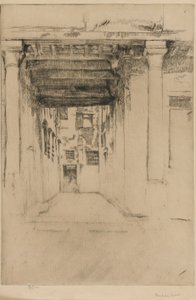 威尼斯法院，1879-1880。 作者 詹姆斯·阿博特·麦克尼尔·惠斯勒