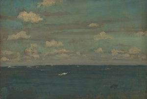 紫罗兰和银 - 深海，1893年。 作者 詹姆斯·阿博特·麦克尼尔·惠斯勒