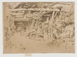 车工，1879-1880。 作者 詹姆斯·阿博特·麦克尼尔·惠斯勒