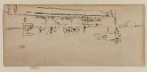 狂野的西部：印第安人，1887年。 作者 詹姆斯·阿博特·麦克尼尔·惠斯勒