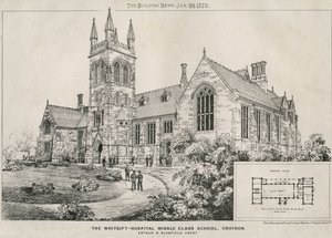 1873年，克罗伊登的Whitgift医院中学班 作者 詹姆斯·阿克曼