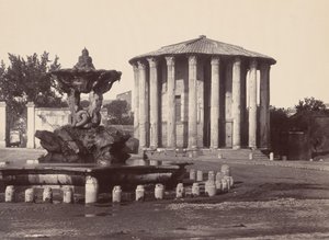 维斯塔神庙和喷泉，罗马，1860年代。