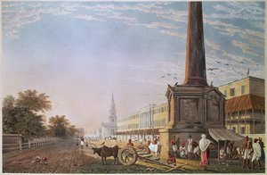作家大厦，加尔各答，由Robert Havell，酒吧刻。 1824 作者 詹姆斯·贝利（James Baillie）在弗雷泽（Fraser）之后