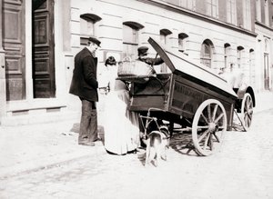 人和狗车，安特卫普，1898年 作者 詹姆斯·巴特金