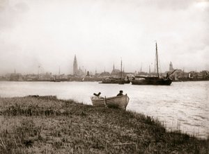1898年，鹿特丹运河划船。