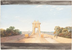 布里斯托尔附近的克利夫顿吊桥，约1832年。