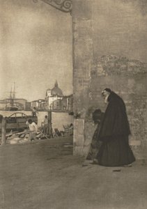 摄影作品：方济会修士，威尼斯，1904年。 作者 詹姆斯·克雷格·安南