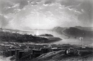 金门，来自电报山，来自&39;风景如画的美国&39;，由William Cullen Bryant，由Edward Paxman Brandard（1819-98）雕刻c.1873