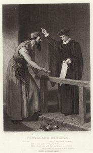 Portia和Shylock，威尼斯商人，第四幕，第一幕