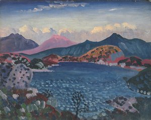 巴拉湖，c.1911（面板油画）