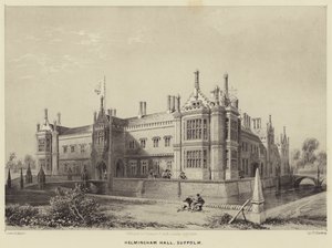萨福克郡的Helmingham Hall 作者 詹姆斯·杜菲尔德·哈丁