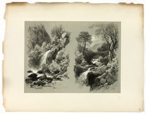秋天的女士》、《希思谷》和《布伦特河上的秋天》，选自《风景如画选集 作者 詹姆斯·杜菲尔德·哈丁
