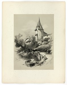 尼丹-W-纽沙特尔，选自《如画选集 作者 詹姆斯·杜菲尔德·哈丁