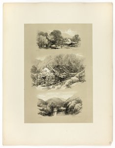 潘迪磨坊、教堂水池和其他一个主题，选自《如画选集 作者 詹姆斯·杜菲尔德·哈丁