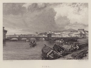 Pisa (colour litho) 作者 詹姆斯·杜菲尔德·哈丁